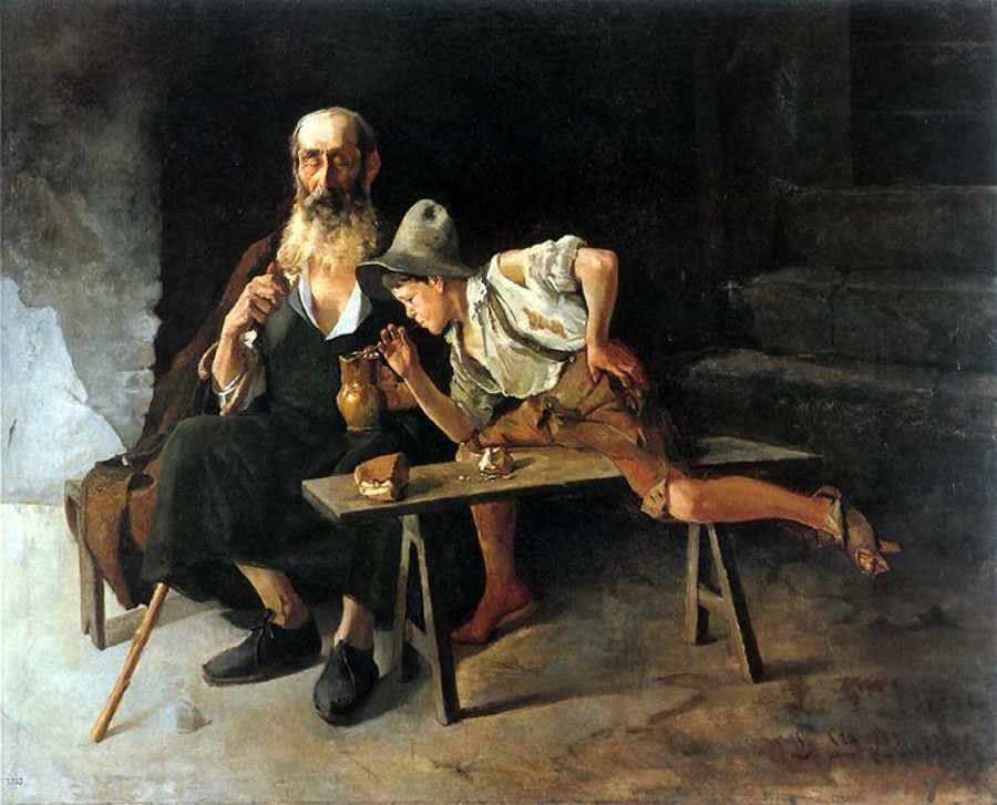 Luis Santamaría Pizarro (Madrid, 1884 - 1912) E. ciego y las uvas.