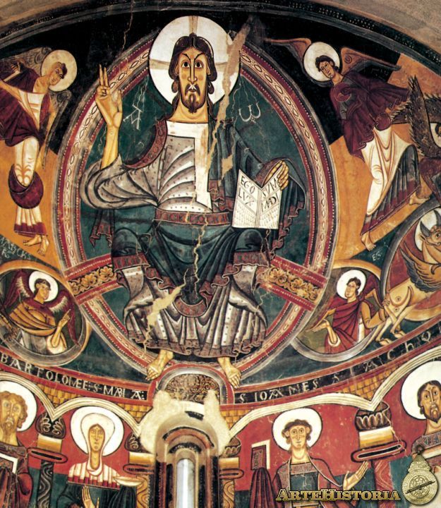 Fresco del pantocrator. Lo divino en el románico