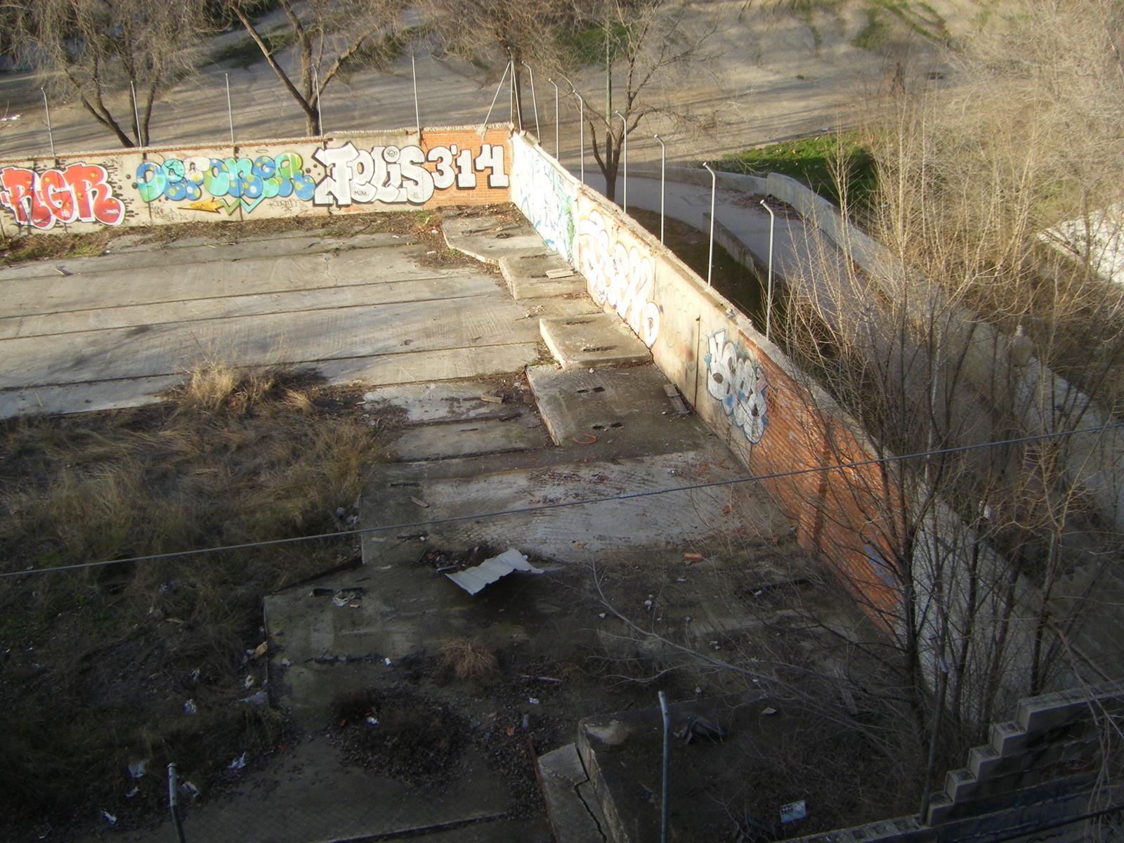 Lugar en el que se habilitó el cobertizo con los restos de la explosión.