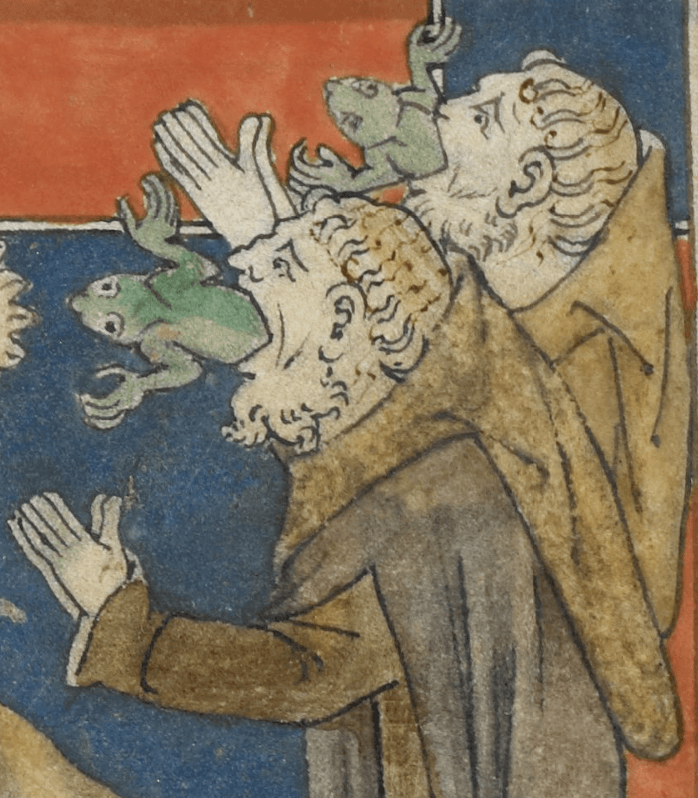 British Library, Royal 19 B XV, detaille de f. 30v (Siglo XIV)