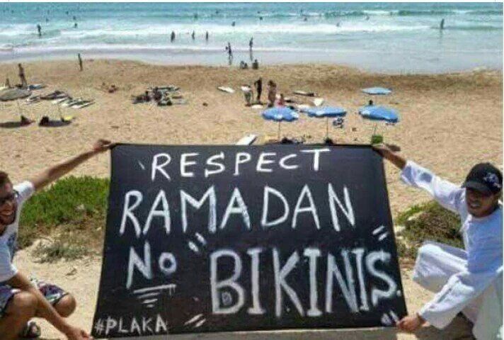 Respeto a las españolas primero así que, iros por donde hayáis venido, si no os gustan los bikinis