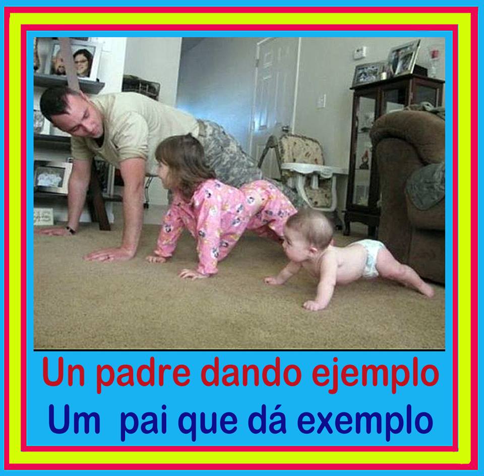 Un padre dando ejemplo