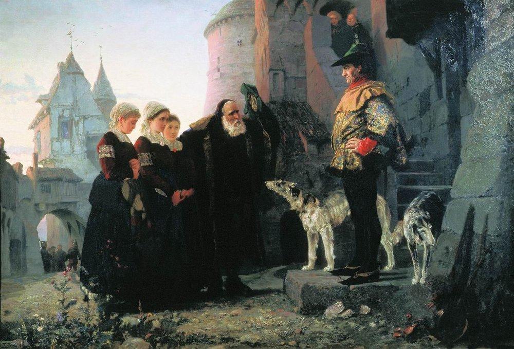El derecho del señor (Vasily Polenov, 1874)