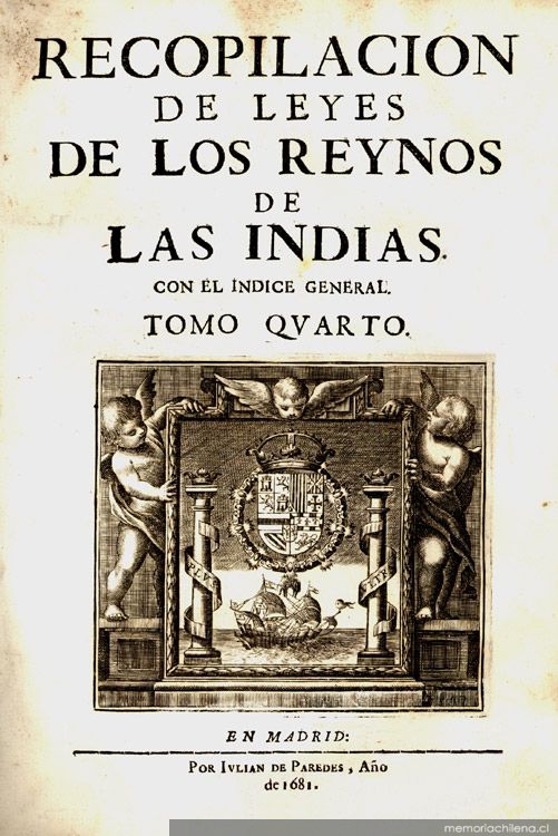 Leyes de Indias, al Libro IV
