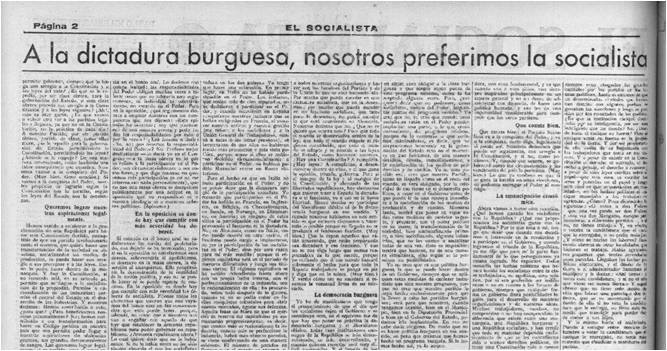 Segunda página de la edición de El Socialista,