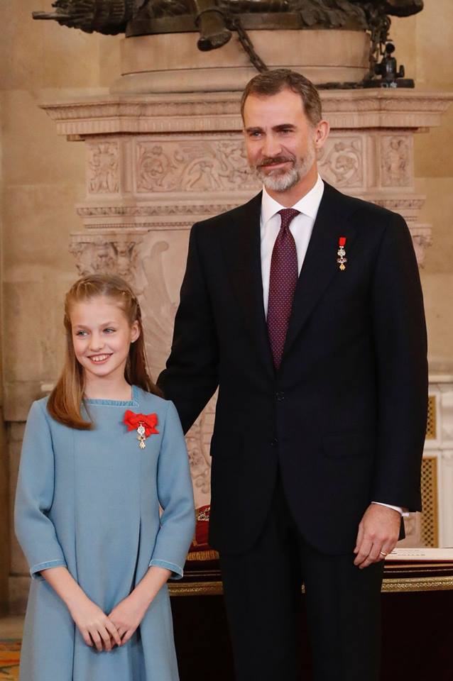 Su majestad el rey Felipe VI celebra su 50 cumpleaños con la imposición del Toisón de Oro a la Princesa de Asturias.