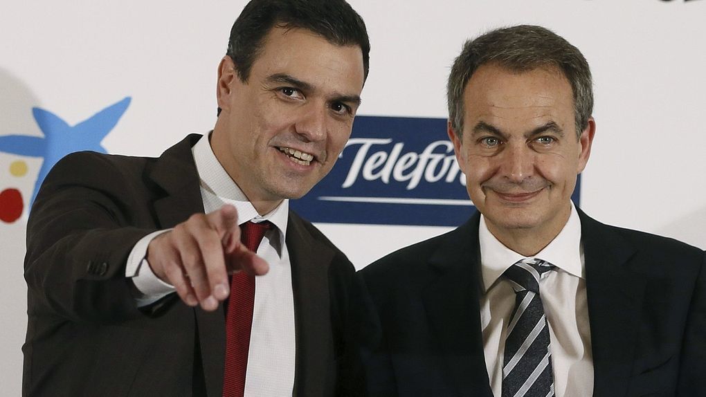 Los guapetones Pedro Sánchez y Zapatero