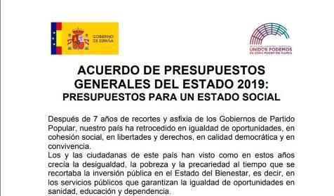 Acuerdo presupuestario entre el Gobierno y Podemos. Quid Pro Quo