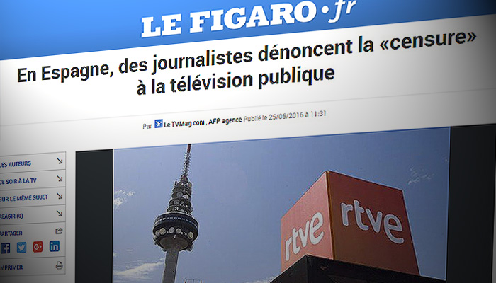 Le Figaro resalta que un comité se enfrenta al gobierno de Rajoy y denuncia los bastidores de RTVE