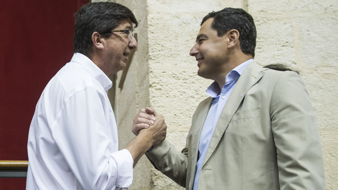 Juan Marín y Juanma Moreno