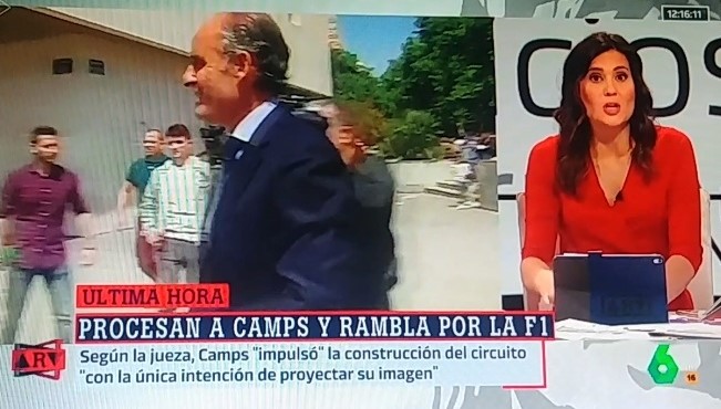 Camps, la Fómula 1 y la manipulación infame de La Sexta, una vergüenza para el periodismo