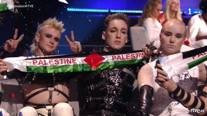 Los representantes de Islandia durante el Festival de Eurovisión