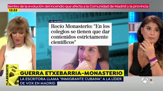 Lucía Etxebarria en Antena 3: "Zoe Valdés me dijo: "La vagina te huele a semen"
