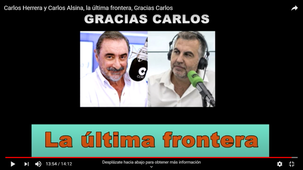 La última frontera. Gracias Carlos