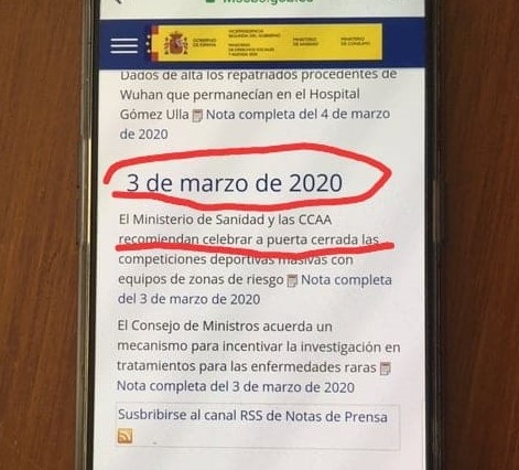 recomendación del 3 de Marzo