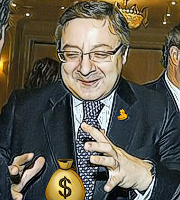 El gobierno, sus asesores, las consultoras externas y los euros de Europa. Ilustración de Linda Galmor