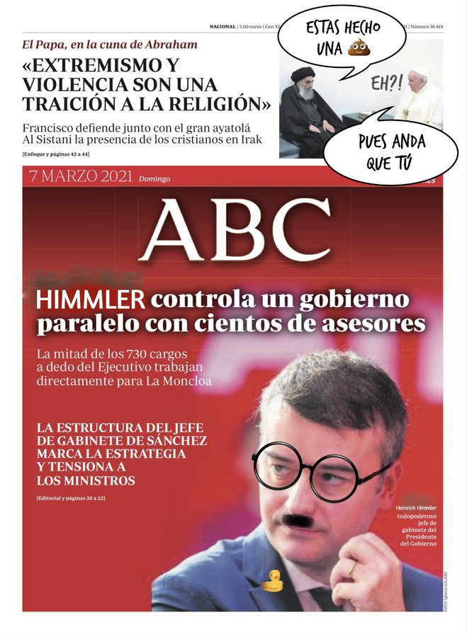El jefe de gabinete de SNCHZ controla el cotarro. Por Linda Galmor