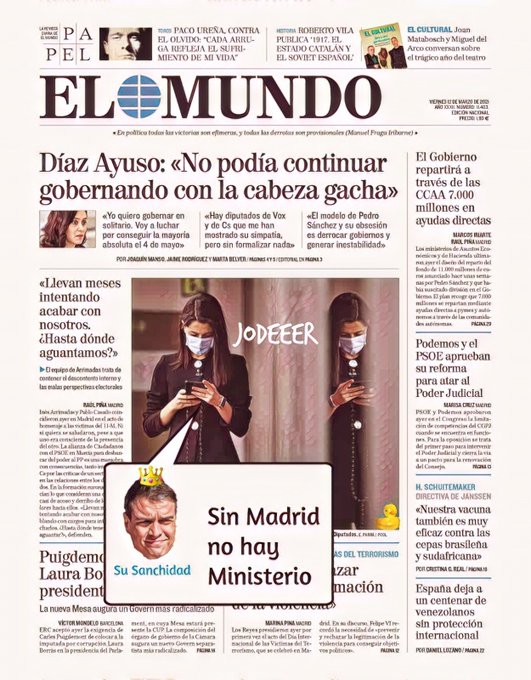 Sánchez es muy de enmierdar el escenario. Por Linda Galmor