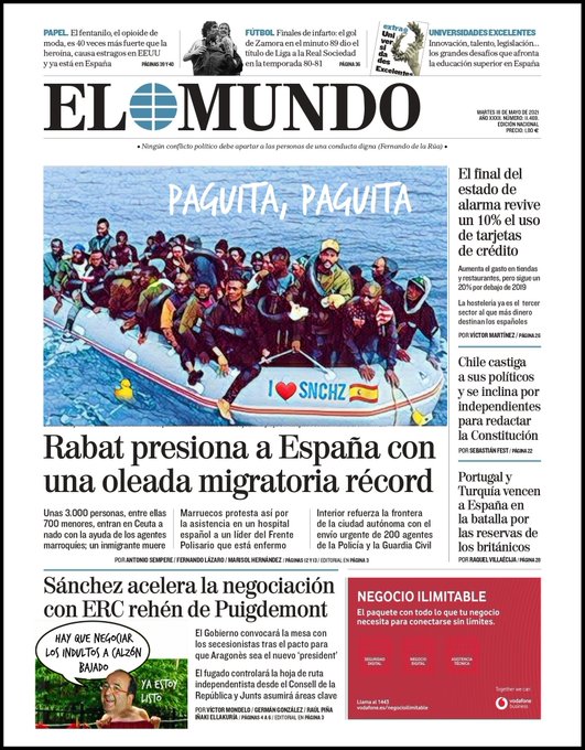  A la pandemia y el paro se suman la invasión africana y el mamoneo indepe. Por Linda Galmor