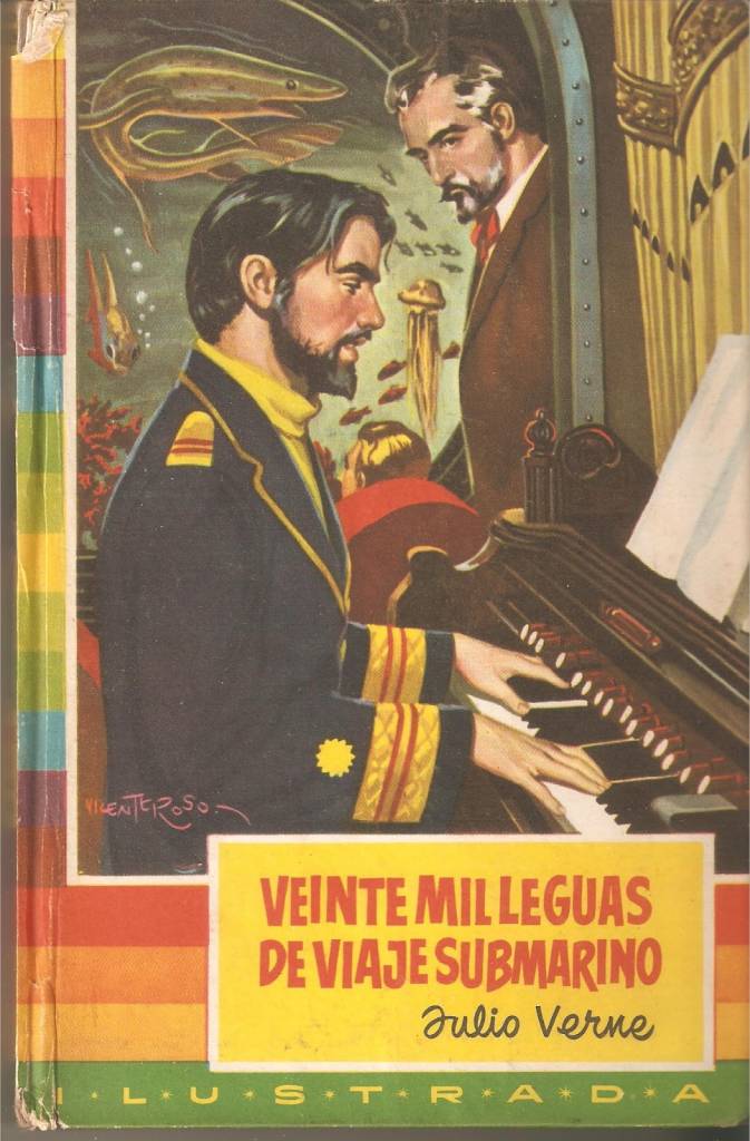 El Doctor Sánchez al órgano mientras el Nautilius se hunde al lecho marino