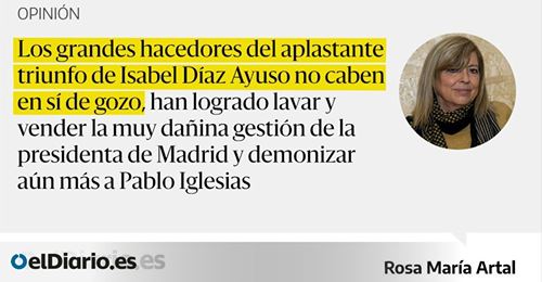Señora Artal no entiende nada con su patético artículo