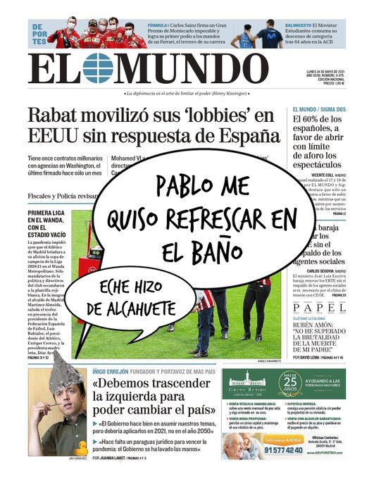 Errejón confiesa los motivos de su ruptura con Pablo Manué. Por Linda Galmor