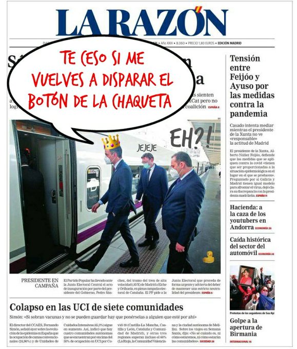 Su Sanchidad se hartó de las gañanadas del ministro de operaciones especiales. Por Linda Galmor